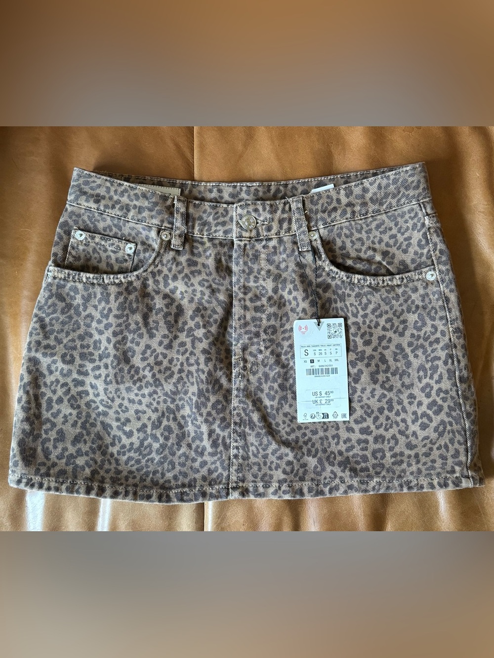 Leopard Print Mini Skirt